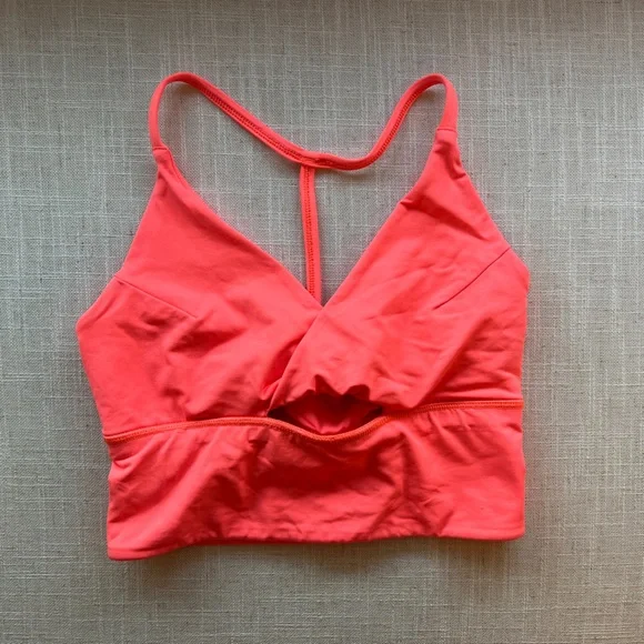RARE Lululemon Twist Bra Long Line in Grapefruit | Size 2 - Picture 5 of 7